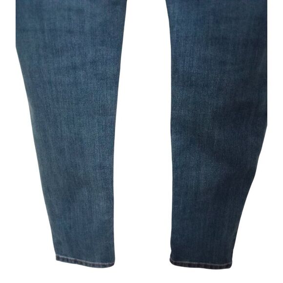 Seven 7 Jeans Blue High Rise Skinny Tummyless Stretch Embroidered Pockets 8 - Picture 10 of 11